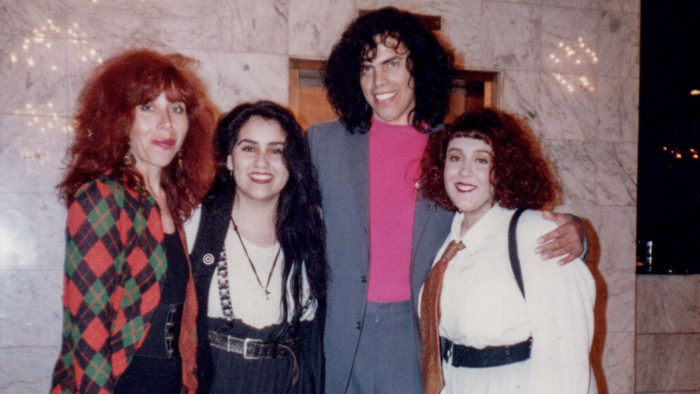 Felix y Ana Mejorado con Flora Rae e Yvonne Gomez del CREE en TJ para ver a Caifanes. 1990. La Banda Elástica